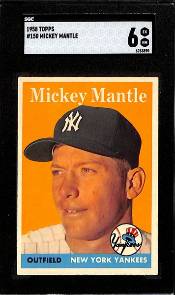 1958 Topps Mickey Mantle #150 Graded SGC 6