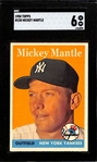 1958 Topps Mickey Mantle #150 Graded SGC 6