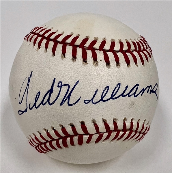 Ted Williams Signed Official AL Baseball (Full PSA/DNA Letter w. 9 Autograph Grade!)