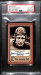 Bronko Nagurshi Signed 1975 Fleer Hall of Fame Card #3 (Bears HOFer) - PSA/DNA Graded (Card Grade 6, Auto Grade 5)