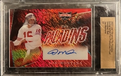 2022 Leaf Vibrance The Paladins Joe Montana Autographed Pre-Production Proof Shimmer Red #1/1