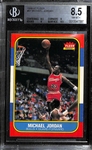 Pack Fresh 1986-87 Fleer Michael Jordan #57 Rookie Card Graded BGS 8.5 (With Two 9 Subgradesl!) - Rare NM-MT+ Michael Jordan Rookie!