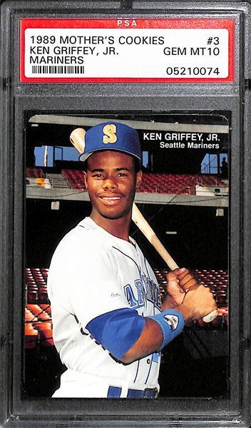 1989 Mother's Cookies Ken Griffey Jr Rookie Graded PSA 10