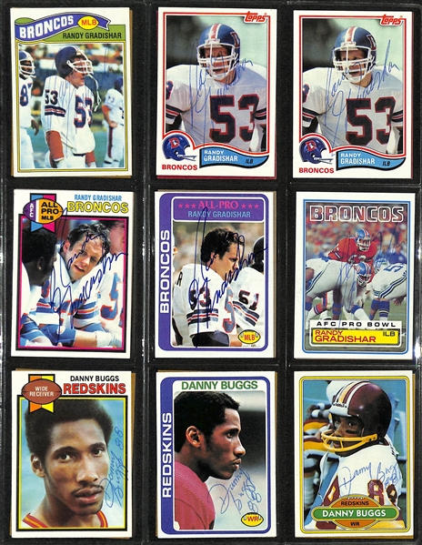 Lot of Over (490) Signed Football Cards w. Franco Harris, (2) Archie Manning, + (JSA Auction Letter) 