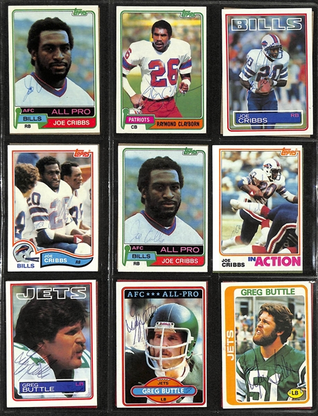 Lot of Over (490) Signed Football Cards w. Franco Harris, (2) Archie Manning, + (JSA Auction Letter) 