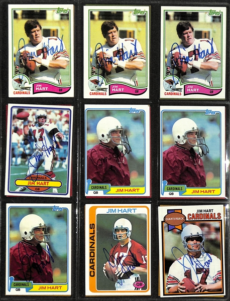 Lot of Over (490) Signed Football Cards w. Franco Harris, (2) Archie Manning, + (JSA Auction Letter) 