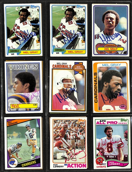 Lot of Over (490) Signed Football Cards w. Franco Harris, (2) Archie Manning, + (JSA Auction Letter) 