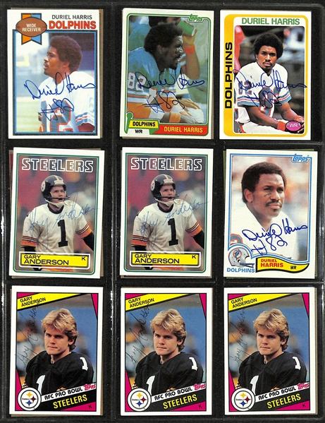 Lot of Over (490) Signed Football Cards w. Franco Harris, (2) Archie Manning, + (JSA Auction Letter) 