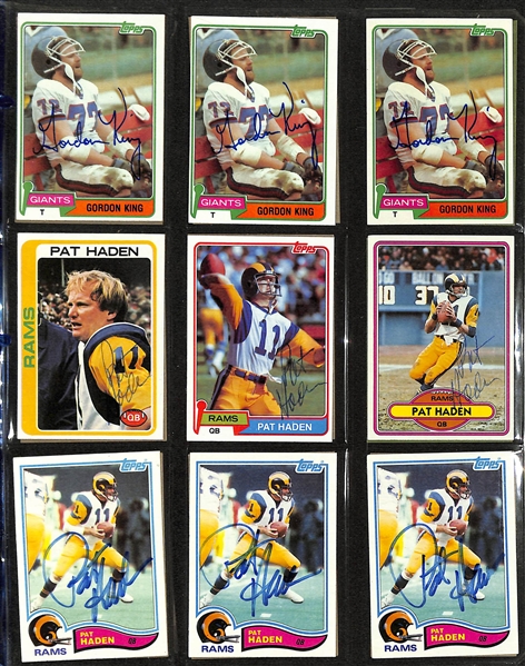 Lot of Over (490) Signed Football Cards w. Franco Harris, (2) Archie Manning, + (JSA Auction Letter) 