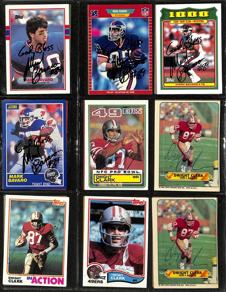 Lot of Over (590) Signed Football Cards w. (2) John Matuszak, (2) Lester Hayes Rookie Cards, (12) Leroy Selmon, (2) Ricky Bell, (2) Tony Dorsett, (3) Theisman, (3) Art Shell, Munoz, (2) Winslow,...