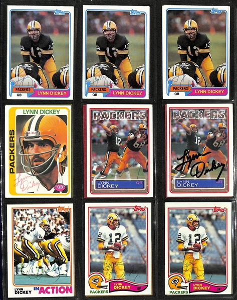 Lot of Over (590) Signed Football Cards w. (2) John Matuszak, (2) Lester Hayes Rookie Cards, (12) Leroy Selmon, (2) Ricky Bell, (2) Tony Dorsett, (3) Theisman, (3) Art Shell, Munoz, (2) Winslow,...
