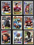 Lot of Over (400) Signed Football Cards w. (5) Theisman, Munoz, Danny White, Jim McMahon, (4) Dan Hampton, (5) Dan Fouts, + (JSA Auction Letter) 