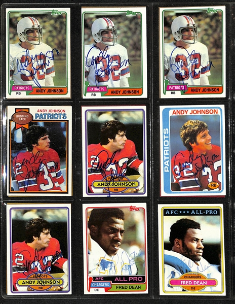 Lot of Over (400) Signed Football Cards w. (5) Theisman, Munoz, Danny White, Jim McMahon, (4) Dan Hampton, (5) Dan Fouts, + (JSA Auction Letter) 
