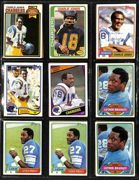 Lot of Over (400) Signed Football Cards w. (5) Theisman, Munoz, Danny White, Jim McMahon, (4) Dan Hampton, (5) Dan Fouts, + (JSA Auction Letter) 