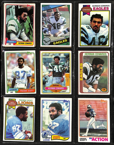 Lot of Over (400) Signed Football Cards w. (5) Theisman, Munoz, Danny White, Jim McMahon, (4) Dan Hampton, (5) Dan Fouts, + (JSA Auction Letter) 