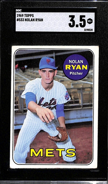 1969 Topps Nolan Ryan (2nd Year) #533 Graded SGC 3.5