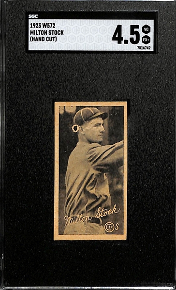 1923 W572 Milton Milt Stock (St. Louis Cardinals) Hand Cut Card Graded SGC 4.5