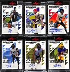Lot of (6) 2023 Leaf Signature Series 1/1 Rookie Autographs inc. Quentin Johnston, Nolan Smith, Charlie Jones,+