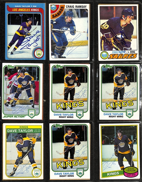 Lot of Over (390) Signed Ice Hockey Cards w. (5) Dennis Potvin, (1) Bobby Clarke, (5) Bill Barber, (7) Marcel Dionne, (8) Guy Lafleur, Bill Smith, + (JSA Auction Letter)