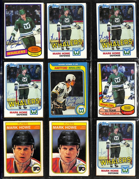 Lot of Over (390) Signed Ice Hockey Cards w. (5) Dennis Potvin, (1) Bobby Clarke, (5) Bill Barber, (7) Marcel Dionne, (8) Guy Lafleur, Bill Smith, + (JSA Auction Letter)