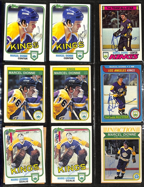 Lot of Over (390) Signed Ice Hockey Cards w. (5) Dennis Potvin, (1) Bobby Clarke, (5) Bill Barber, (7) Marcel Dionne, (8) Guy Lafleur, Bill Smith, + (JSA Auction Letter)