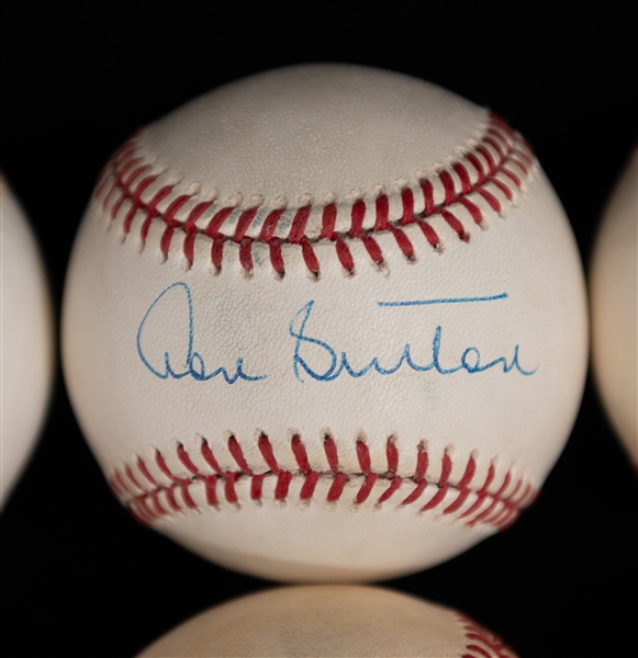 Lot of (6) Hall of Famer Autographed Baseballs - Early Wynn/Perry/Niekro/Marichal/Lemon/Sutton (JSA Auction Letter)