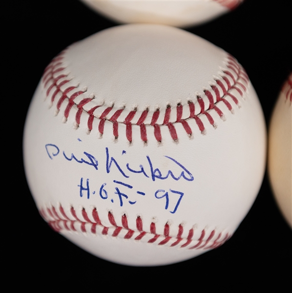 Lot of (6) Hall of Famer Autographed Baseballs - Early Wynn/Perry/Niekro/Marichal/Lemon/Sutton (JSA Auction Letter)