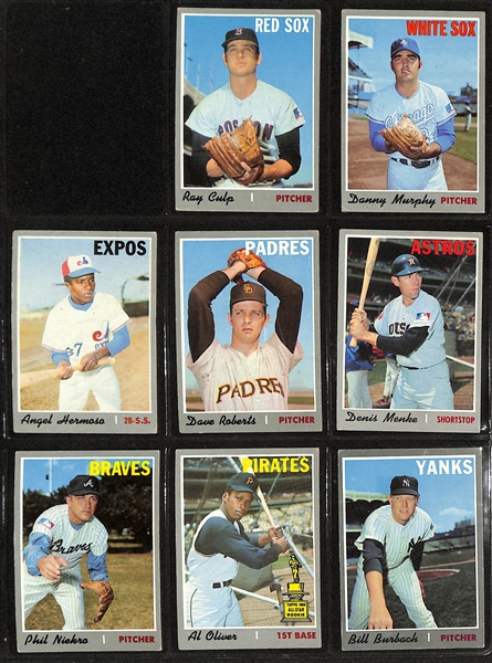 Lot of (350+) 1970 Topps Baseball Cards w. Thurman Munson Rookie