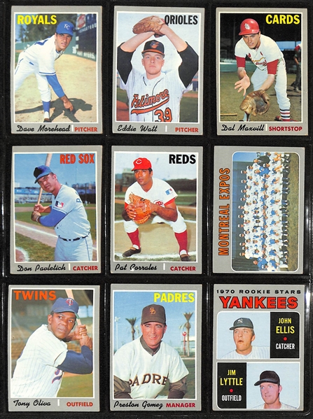 Lot of (350+) 1970 Topps Baseball Cards w. Thurman Munson Rookie
