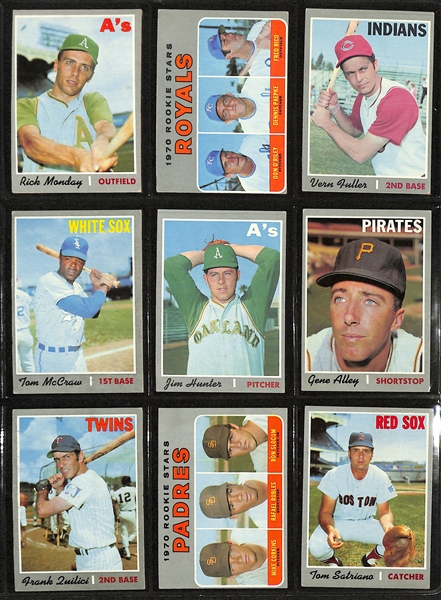 Lot of (350+) 1970 Topps Baseball Cards w. Thurman Munson Rookie