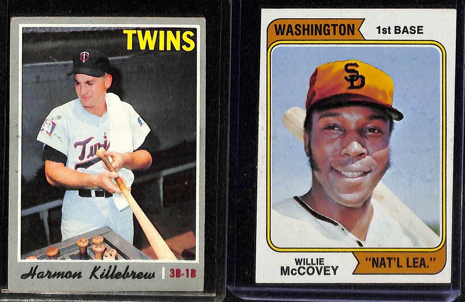  Lot of (100+) 1970-1975 Topps Baseball Cards w. 1972 Willie Mays