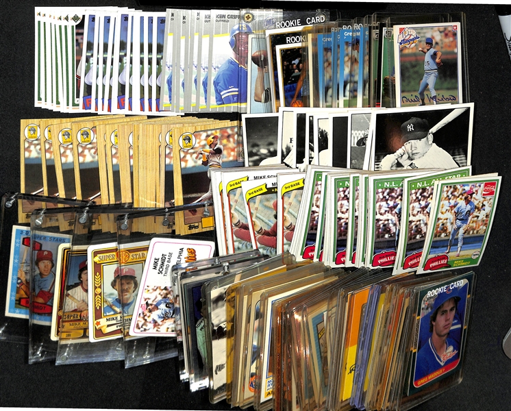 Mixed Sports Card Lot - Primarily Baseball - c. 1970s-1990s - w. (7) 1989 Fleer Ken Griffey Jr Rookie Cards