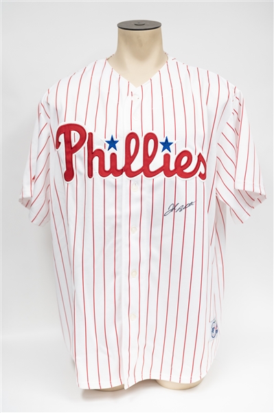 Pitcher Joe Blanton Signed Phillies Jersey - JSA Auction Letter