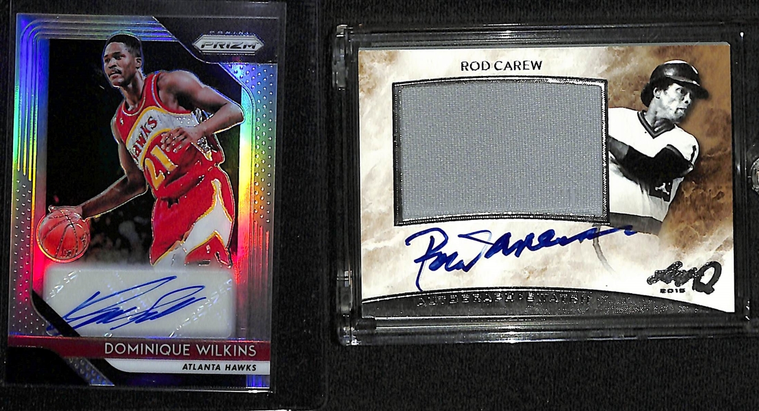 (34) Sports Cards Inc. Autographs (Dominique Wilkins, R. Carew, B. Robinson, Doerr, Kell, Cone), 3 Ohtani Rookies, & More (JSA Auction Letter)
