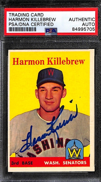 (3) Signed Harmon Killebrew Cards - 1958 Topps, 1966 Topps & 1969 Topps (PSA/DNA Authenticated)