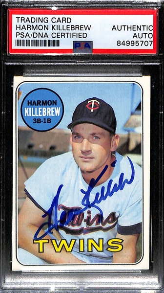 (3) Signed Harmon Killebrew Cards - 1958 Topps, 1966 Topps & 1969 Topps (PSA/DNA Authenticated)