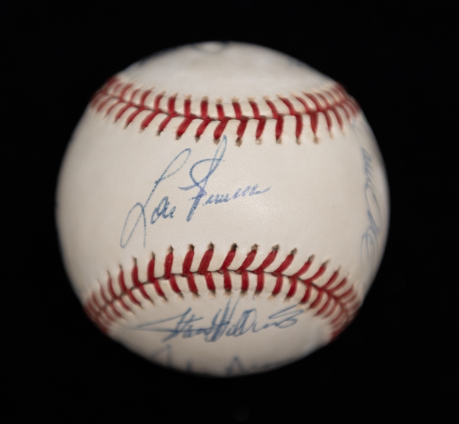 Lot of (4) Multi-Signed Baseballs w. HOF Pitchers Signed Baseball (JSA Auction Letter)