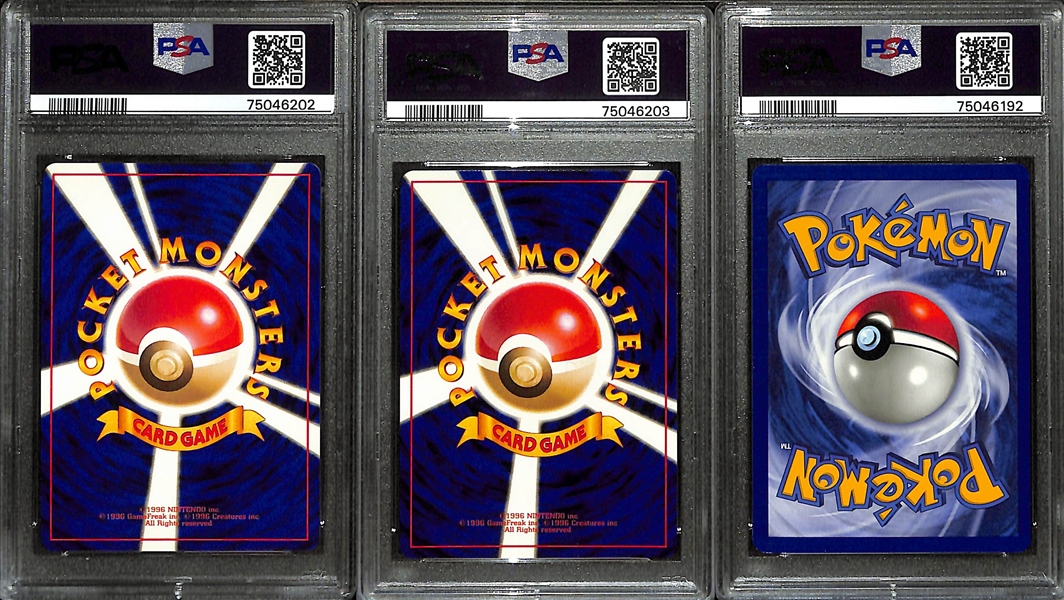 Lot of (3) PSA Graded 1990s Pokemon Cards inc. 1997 Japanese Dark Gyarados Holo (PSA 10),1997 Japanese Dark Magneton Holo (PSA 9), 1999 Base Set Magneton Holo (PSA 8) 