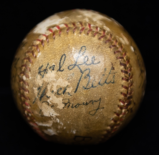 1935 Boston Braves Team Signed Baseball w. Wally Berger - 8 Total Signatures - JSA Auction Letter