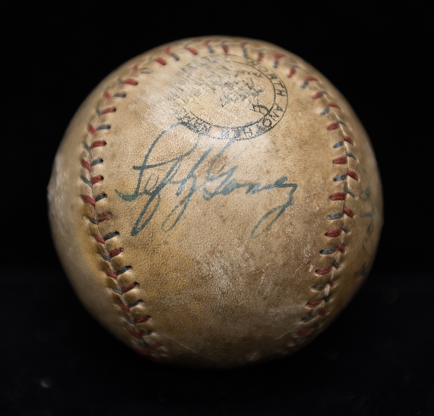 HOFer Lefty Gomez Signed Vintage Baseball - JSA Auction Letter