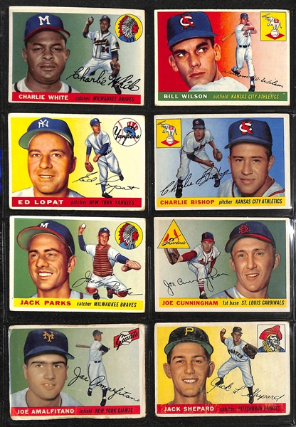 Lot of (100+) 1952-1956 Topps Baseball Cards w. 1954 Warren Spahn