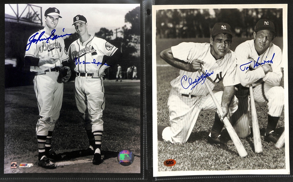 Lot of (5) Single & Dual Signed 8x10 Photos w. Willie Mays - JSA Auction Letter