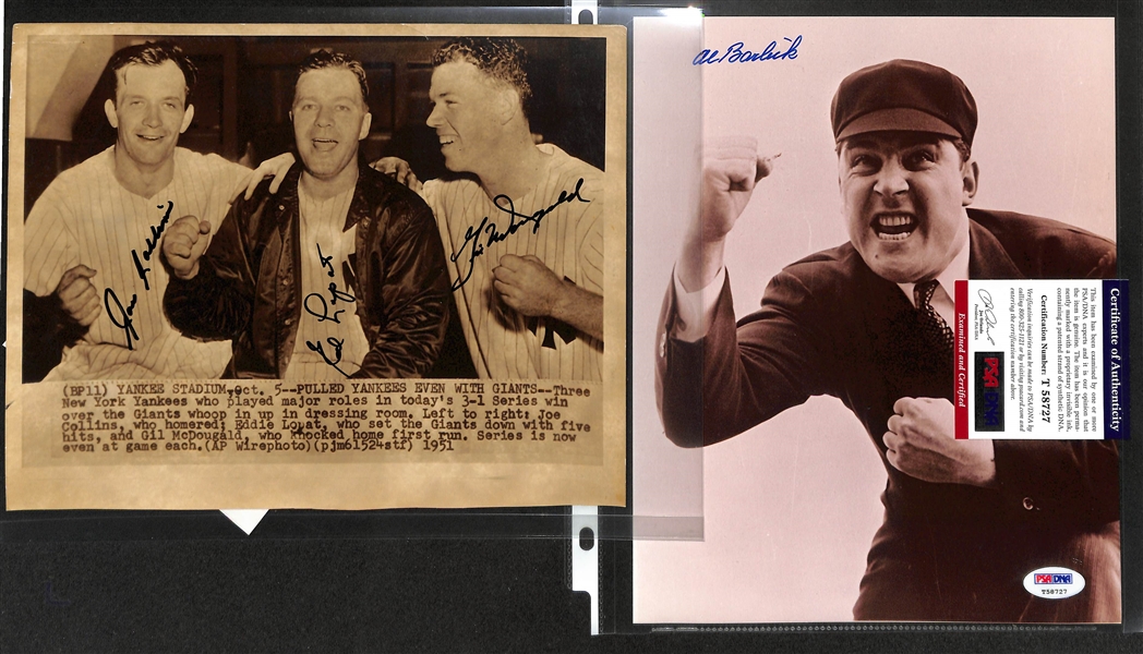 Lot of (5) Single & Dual Signed 8x10 Photos w. Willie Mays - JSA Auction Letter