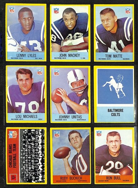 1967 Philadelphia Football Complete Set of 198 Cards w. Leroy Kelly Rookie Card