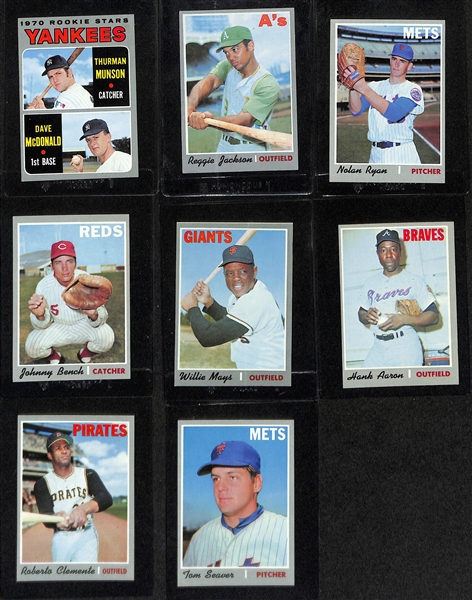 1970 Topps Baseball Complete Set of 720 Cards w. Thurman Munson Rookie Card