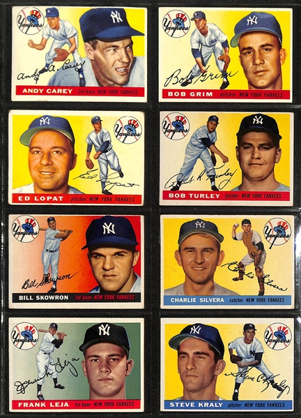  Lot of (22) 1955 Topps & (50) 1956 Topps Baseball Cards w. 1956 Topps Luis Aparicio Rookie Card