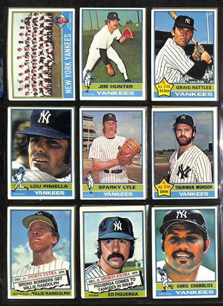   Lot of (600+) 1976 Topps Baseball Cards w. Hank Aaron (last reg issue card)