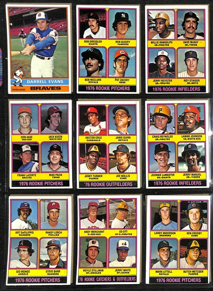   Lot of (600+) 1976 Topps Baseball Cards w. Hank Aaron (last reg issue card)