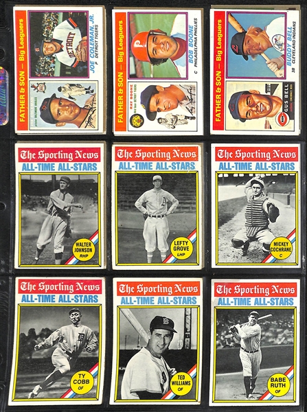  Lot of (600+) 1976 Topps Baseball Cards w. Hank Aaron (last reg issue card)