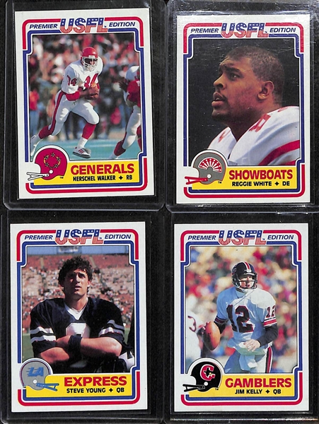 1984 USFL Topps Complete Set of 132 Cards w. Kelly & Young Rookie Cards